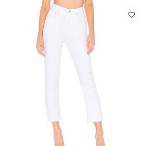 AGOLDE Riley High Rise Straight Crop in Blurred